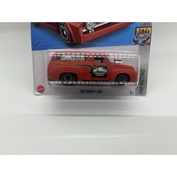 Hot Wheels 2022 HW Metro ‘56 FORD F-100 1:64 Scale Red Truck 76/250 - Picture 2 of 2